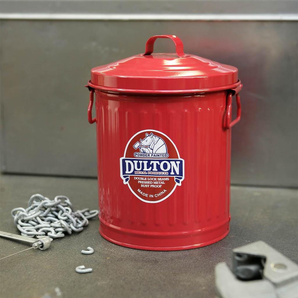 Dulton Mini Garbage Use Clean Trash Tin Can with 240mm 185mm Product Can, Small, 3.5L, Ivory. Containers. Lid, High, Diameter. Code 100-105-IVS.