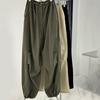 Vintage Streetwear Workwear Loose Wide Leg Pants Women Fashion High Waist Straight Casual Pants Women Solid Drawstring Office Lady Trousers 24275
