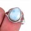Natural Republic Larimar Gemstone 925 Solid Sterling Silver Gift Ring S.7 H5d19