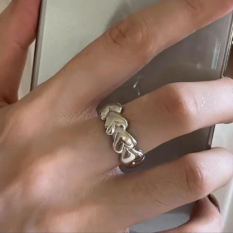 925 Silver-Plated Irregular Plain Ring for Women - Korean Simple & Trendy Design, Non-Fading