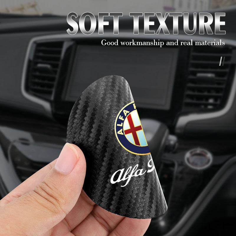 2026 Hot Alfa Romeo 2Pcs Leather Coaster Anti-noise Water Cup Pad Cushion For Alfa Romeo Giulietta Giulia GT 159 147 156 Mito Br