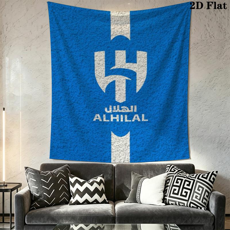 Al Ahli Wall Tapestry Aesthetic Wall Hanging Printed Fabric Blanket Decorative Tapestries for Bedroom Living Room Home Decor