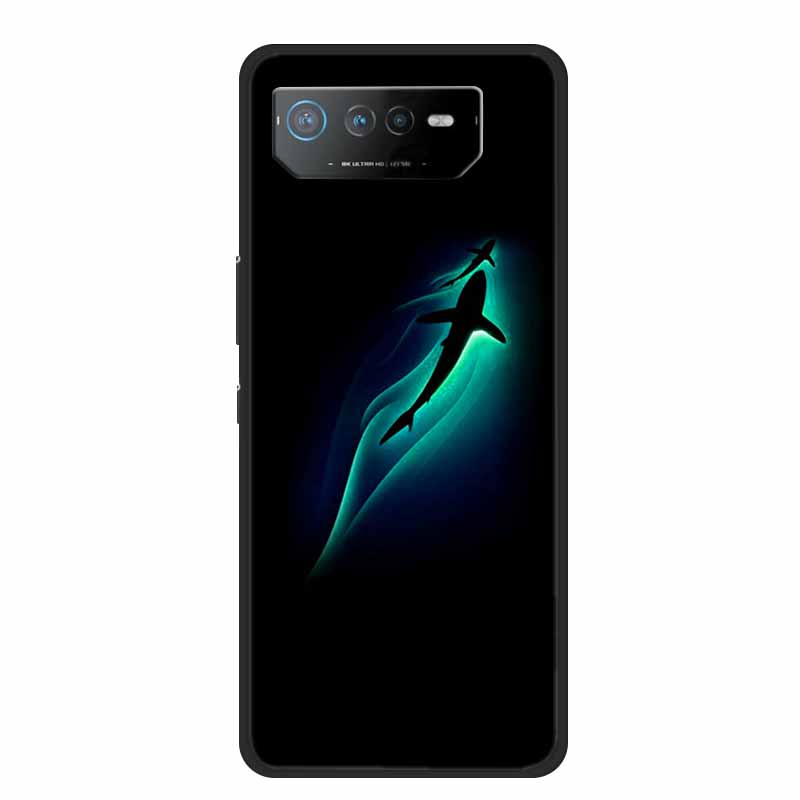 Чехол для телефона Asus ROG Phone 6D Ultimate Задняя крышка Черный ТПУ Силикон Мягкий Чехол Для Asus ROG Phone 6 Pro Чехол Phone6 Pro
