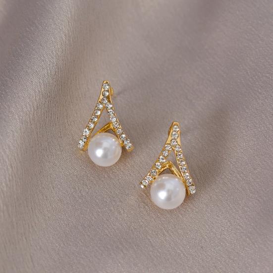 1 пара серег из искусственного жемчуга, сверкающие, не раздражающие индивидуальные серьги, свадебные украшения