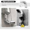 2PCS Diesel Heater Exhaust Pipe,24mm Elbow with Clamps | Stainless Steel Flexible Hose,Universal Diesel Heater Parts,90° Elbow for