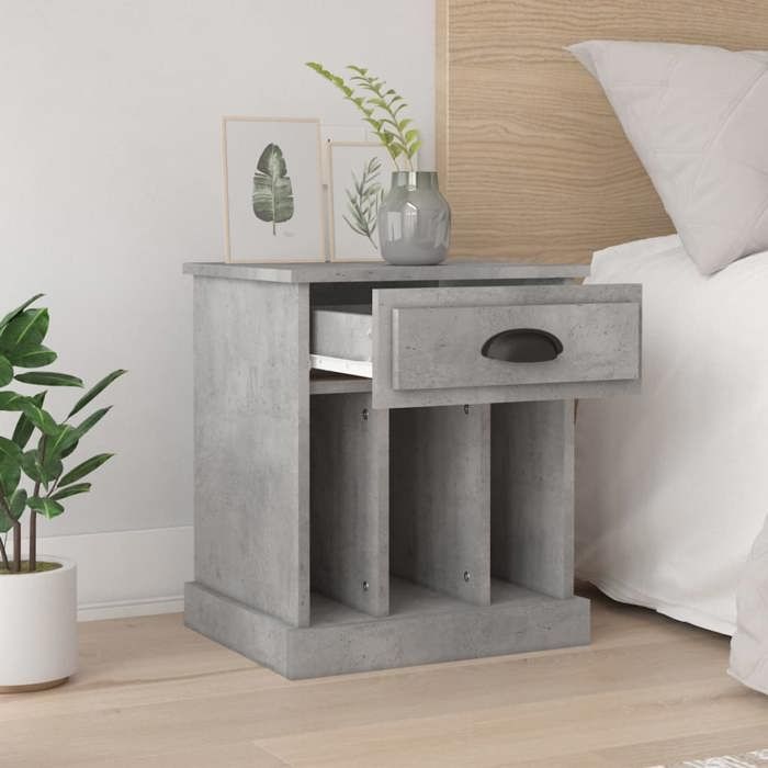 Maison Exclusive - Tables de chevet 2 pcs gris béton 43x36x50 cm