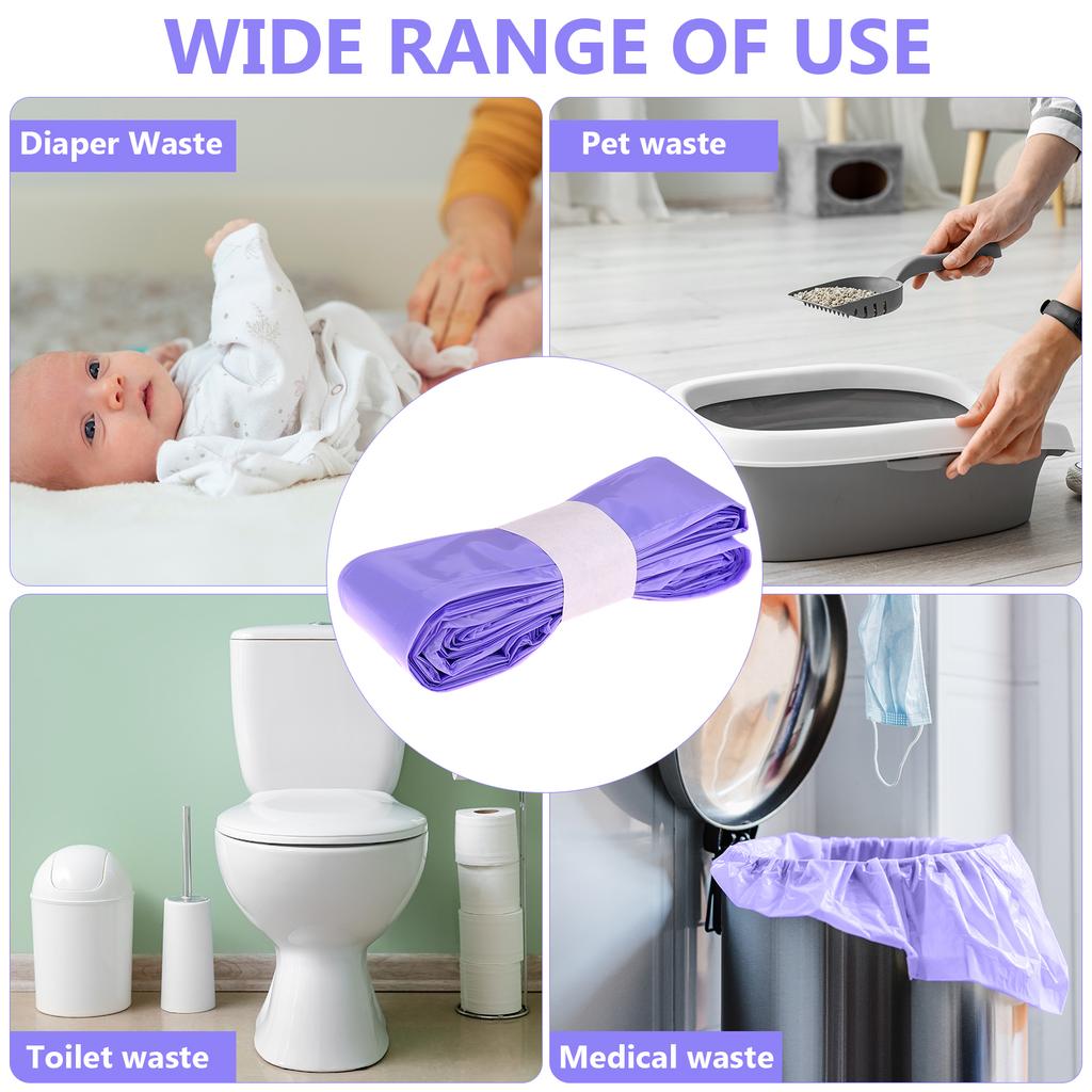 16 шт. Сменные пакеты для мусорного ведра для подгузников 4,5 м Вкладыши для мусорного ведра для подгузников Пластиковые пакеты для утилизации подгузников Одноразовые подгуз