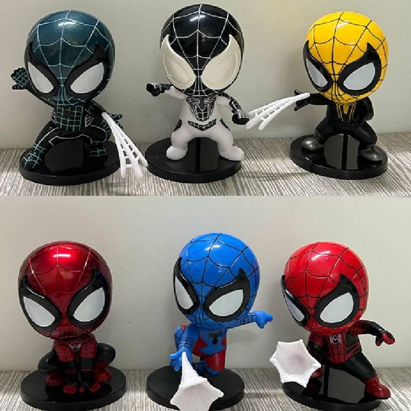 Потрясающая коллекция металлических фигурок Человека-паука, набор из шести штук, идеальный подарок для мужчин