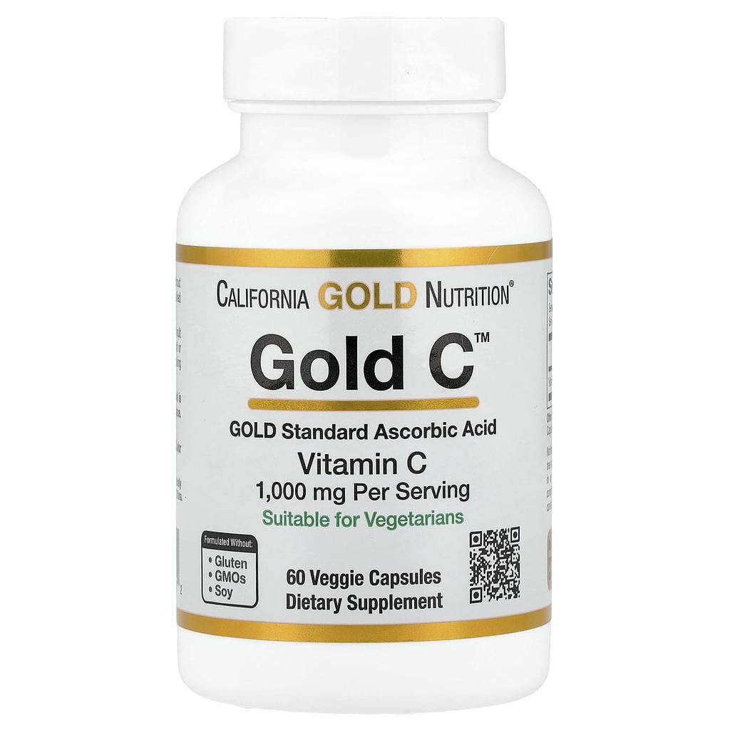 Gold C™, Usp Grade Vitamin C, 1,000Mg, 60 Veggie Capsules