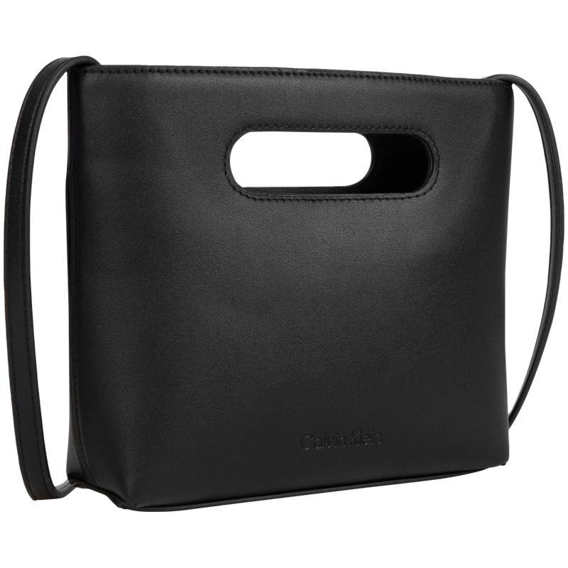 Calvin Klein Minimalist Letter Embossed Casual Commuter Crossbody Tote Bag Women Bags Space-Black 40W0839-010
