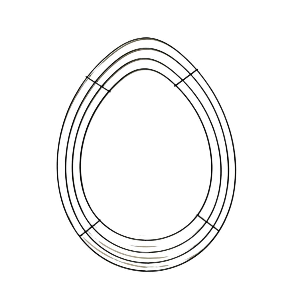 Пасхальный венок металлический каркас проволочная форма цветочный садовый венок в форме зайчика проволочная форма для пасхального проекта своими руками для дома и улицы праздничный подвесной декор 16