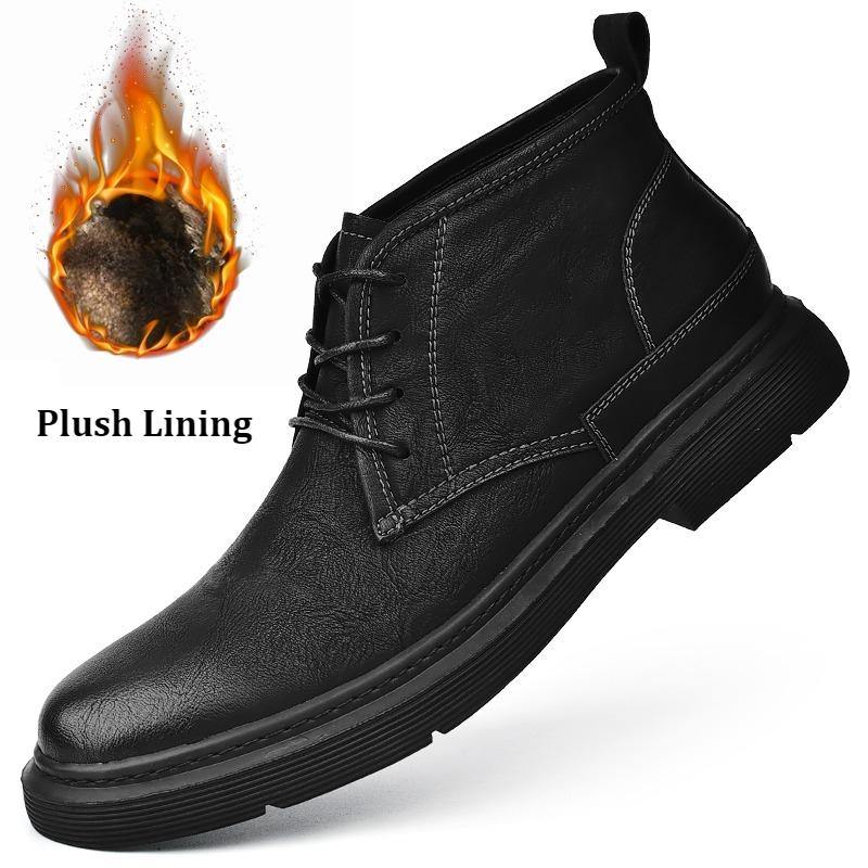 Мужские ботинки чукка, повседневные нарядные ботильоны, полусапоги, кожаная обувь для мужчин, классическая мужская деловая рабочая обувь