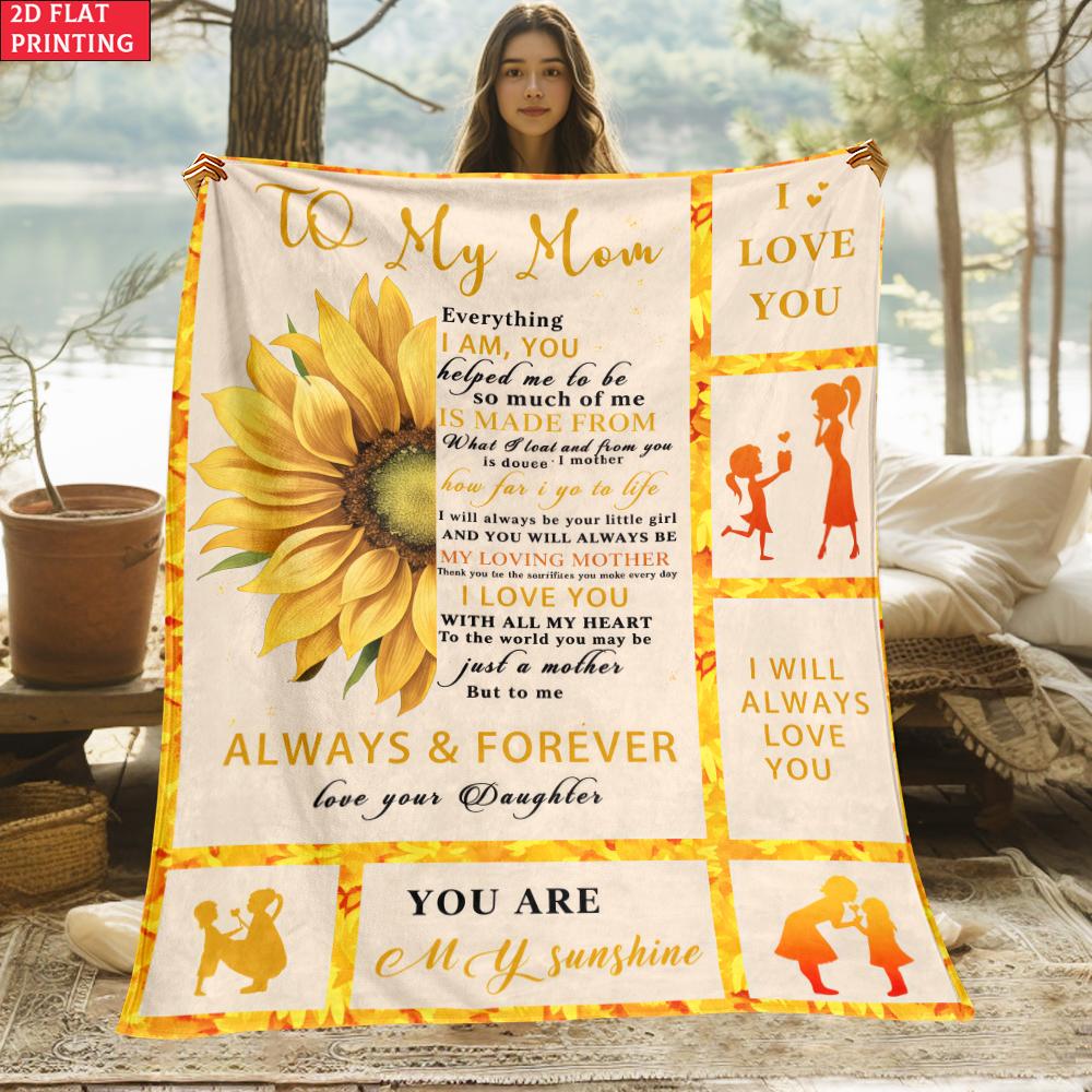 Mother's Day Print thin Flannel Blanket for Bedrooms,Living Rooms,Sofas Blankets,Lunch Breaks,blankets fluffy blanket