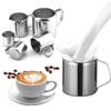 Straight Body Stainless Steel Measuring Cup Milk Foam Jug Coffee Cream Pitcher Coffeeware Cup