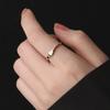 Korean Irregular Titanium Steel Ring - Elegant, Modern Design for Women