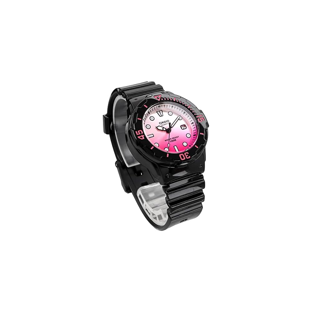 Casio LRW-200H-4EV Аналоговые часы Глянцевые Черные Розово-Металлические Женские Детские Международная Модель