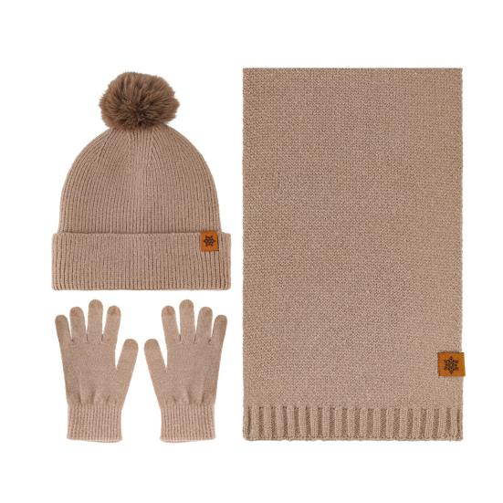 3 шт./комплект, женская зимняя шапка, шарф, перчатки, комплект, толстая трикотажная защитная шапка для ушей, перчатки, эластичная ветрозащитная зимняя шапка-купол для велоспорта, шапка-бини с шейным убором