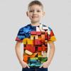Children's Round Neck Short Sleeved T-shirt Fashionable Printed Pullover Clothing