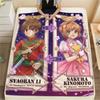 1PC Cardcaptor Sakura Patterned Flannel Blanket Suitable For All Seasons For Home Decor Warmth And Comfort Gifts Holiday Present