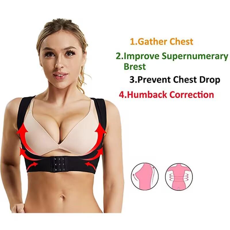 Женский невидимый корректирующий корсет для тела с перекрестной спинкой для коррекции осанки и поддержки