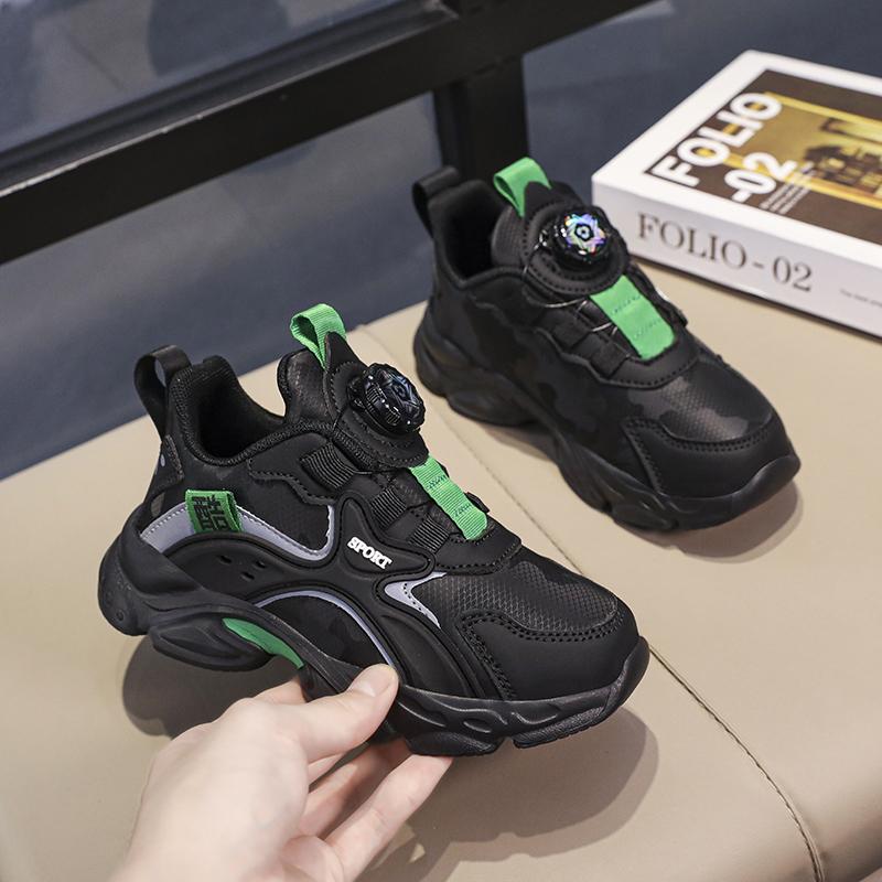 Kids Sneakers Fashionable Boys Sneakers Rotating Buttons Girls Sneakers Kids Platform Sneakers Sneakers for Boys