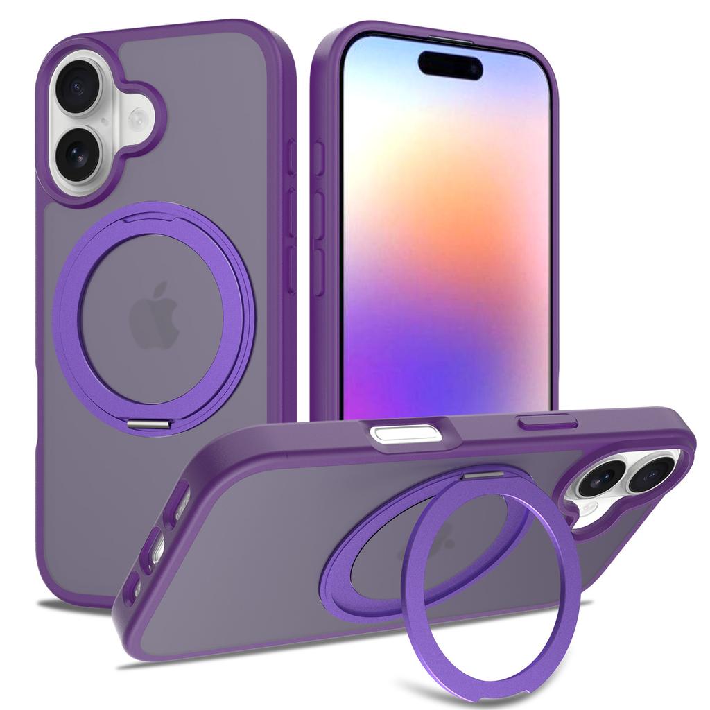 Чехол для мобильного телефона IPhone 17 с подставкой, вращение на 360 градусов для IPhone16pro, магнитный чехол для мобильного телефона с защитой от отпечатков пальцев и тактильным ощущением кожи