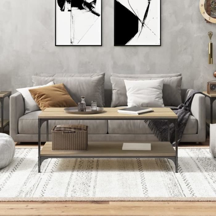 VidaXL Table basse Chêne sonoma 80x50x40 cm Bois d'ingénierie 819368