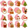 16 ШТ. Рождественские Формочки для Печенья Рождественские Штампы для Теста Пластиковые 3D Мультяшные Нажимные Формочки для Печенья DIY Конфеты Выпечка Десерт Украшение