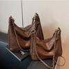 Большая вместительная сумка подмышкой в стиле ретро Lady Tide Korean Niche Messenger Bag Casual Commuter Bag