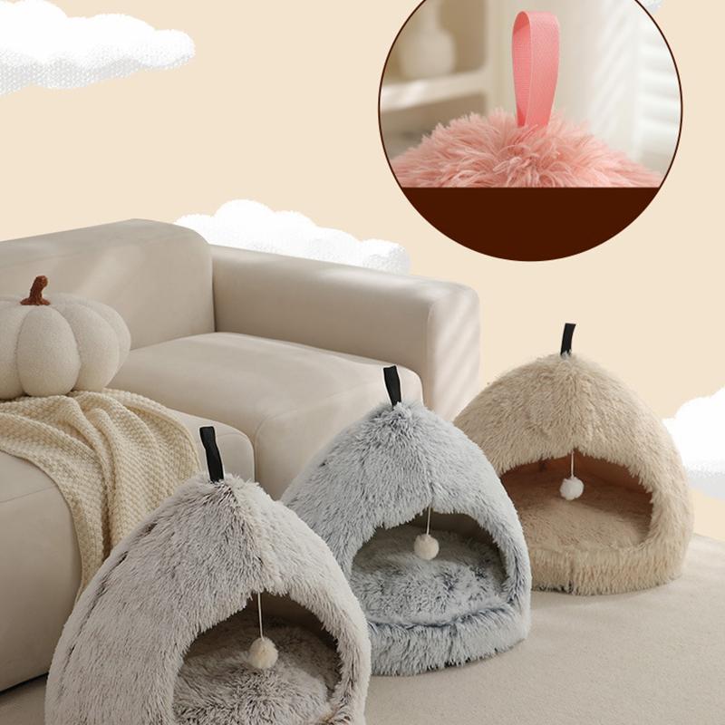 Зимняя теплая собачья кровать, мягкий коврик для сна для кошек, маленьких и средних собак, удобное гнездо для собак, кровать для сна для кошек, аксессуары для собак