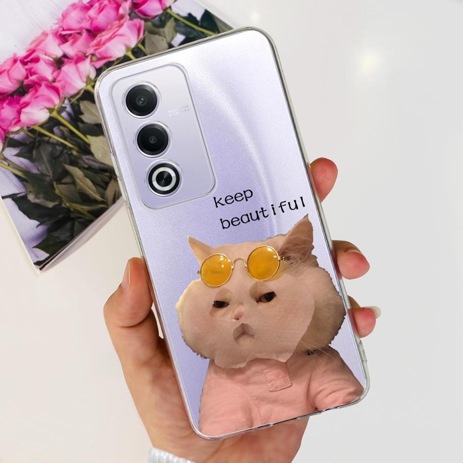 For Oppo A80 5G Case CPH2639 Cute Painted Cover Clear Silicone Soft TPU Phone Case For Oppo A3 Pro A3pro 5G OppoA80 Shell Bumper