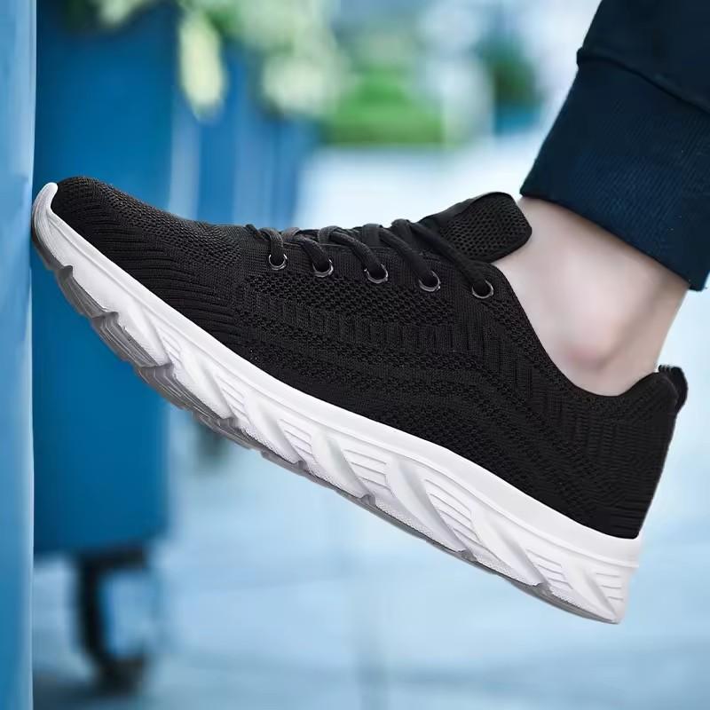 Athletic Men Running Jogging Shoes Daily Athletic Shoes Outside Lace Up Airy Mesh Light Tennis Outside Walking Size 39-46