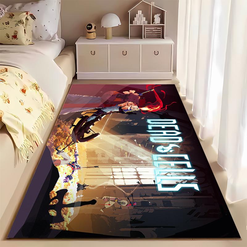 Dead Cells Game Art Inspired Carpet Non-slip rug suitable for living room and bedroom sofas.