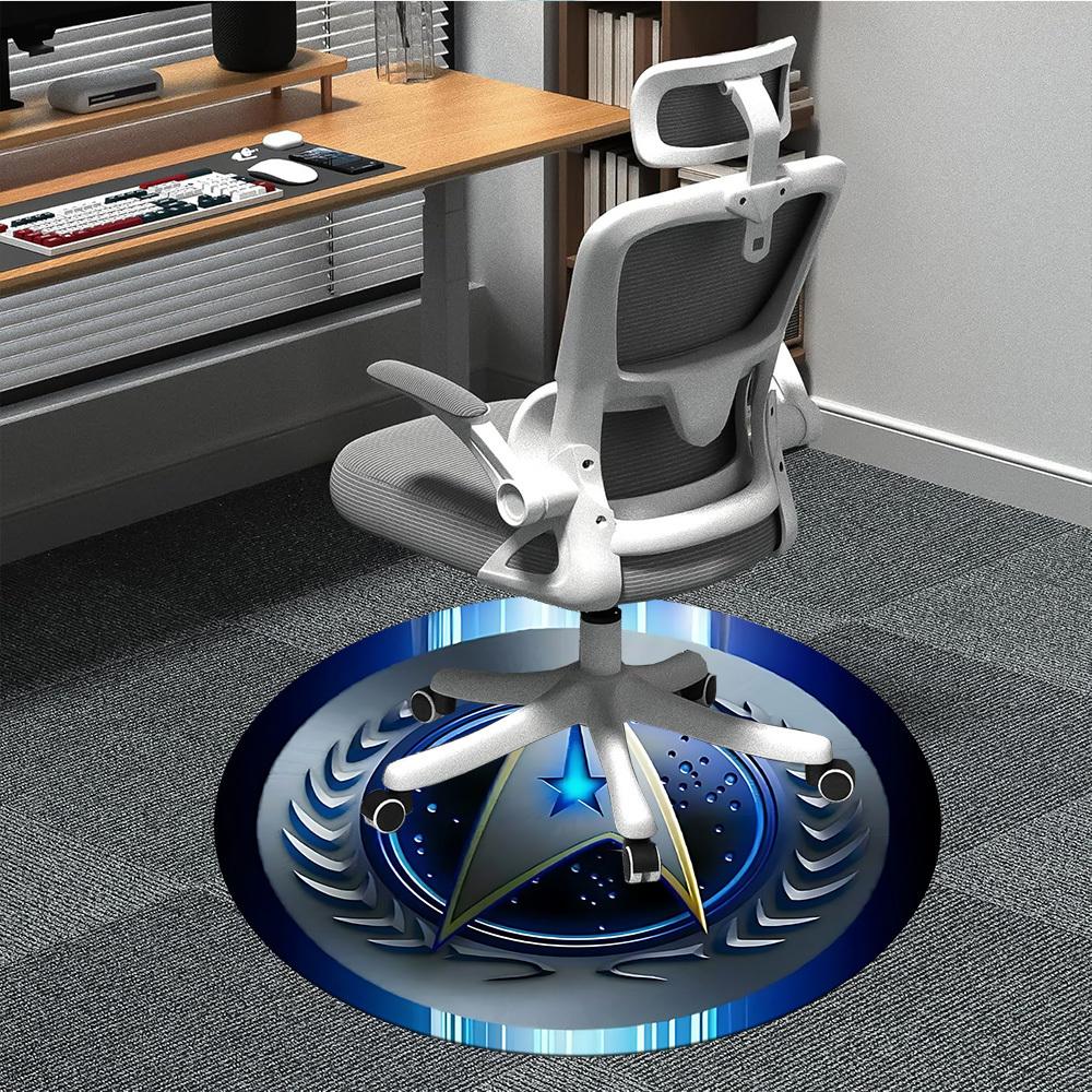 1 шт. Круглый ковер Star Trek для офиса, коврик для помещений, подходит для офиса, спальни, гостиной, домашнего декора, декора комнаты, Offic a0928134