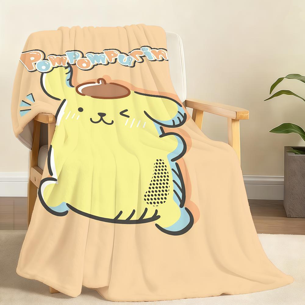 Kawaii H-HelloKitty Kuromi My Melody Cinnamoroll Blanket Soft Throw Blanket for Home Bedroom Bed Sofa Picnic Office Blanket Gift