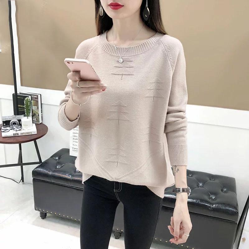 Зимний женский теплый свитер с низким воротником и саженцем, свободная студенческая майка, толстовки