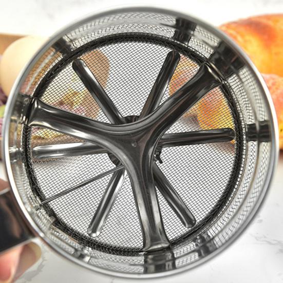 Ручное сито для муки из нержавеющей стали, простое в использовании, быстрое, удобное, антикоррозийное, креативное сито для муки для выпечки