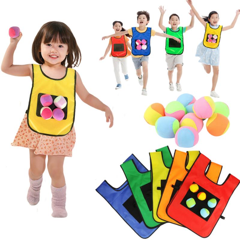 Kids Outdoor Sport Spel Rekwisieten Vest Sticky Jersey Vest Spel Vest Met Kleverige Ball Gooien Speelgoed Voor Kinderen Sport