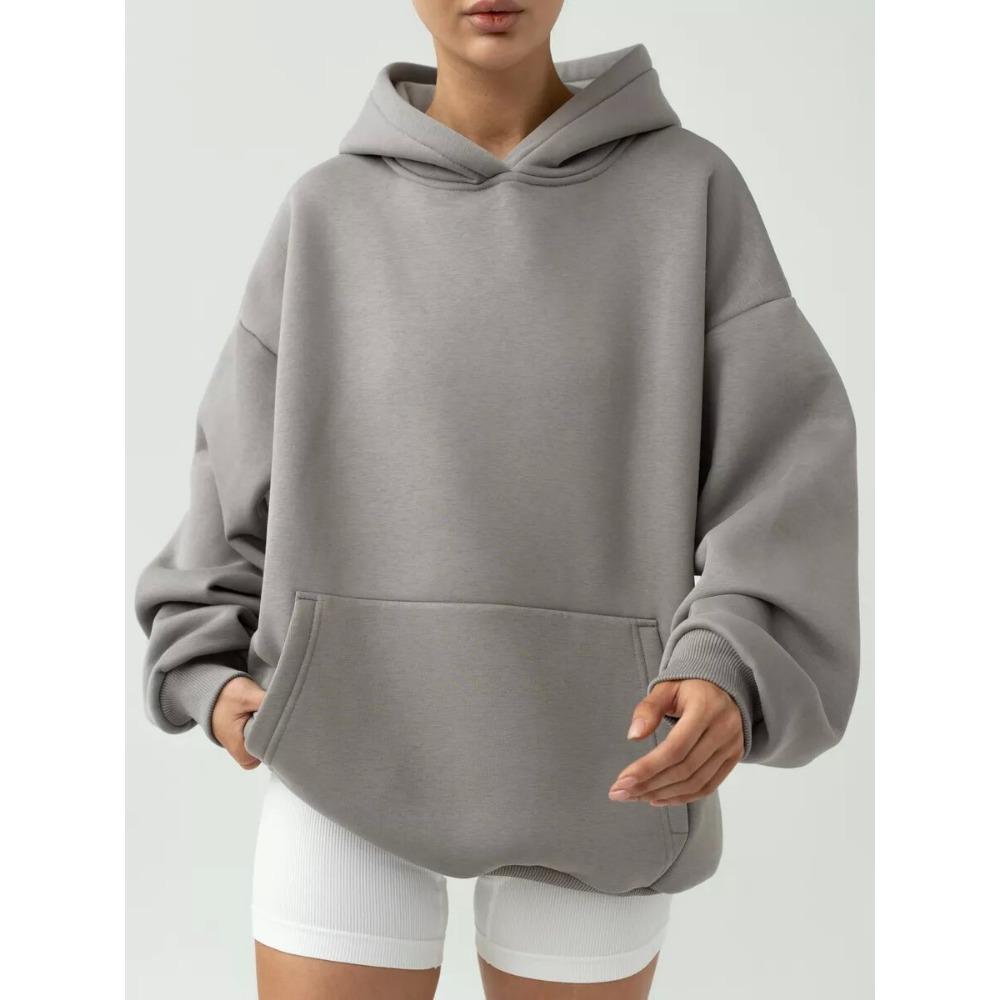 Женская толстовка с капюшоном и длинными рукавами, свободный верх