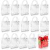 WTEMPO 12PCS 15*7*20CM Clear Gift Handbags PVC Transparent Party Favor Bags Reusable Grocery Storage Bags Perfect for Wedding Birthday Party