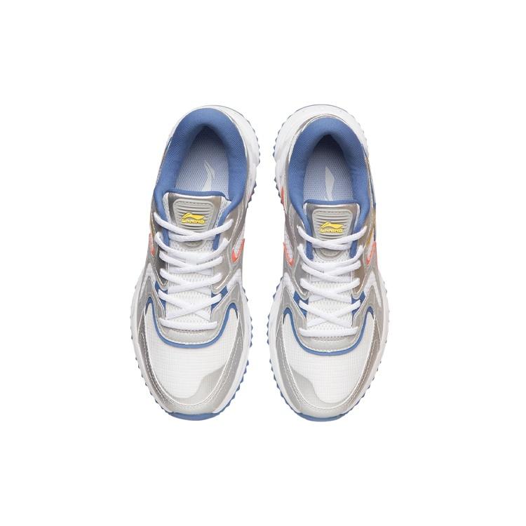 Li-Ning Retro Running Shoes 'Grey White Blue' Men's ARLR013-6