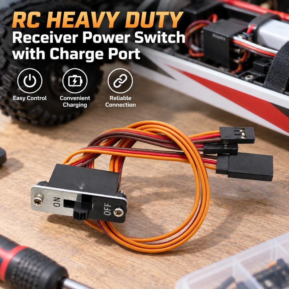 Brown Red Orange Heavy Duty RC Aluminum Power Switch Medium Aluminum Shell Switch  For RC Airplane