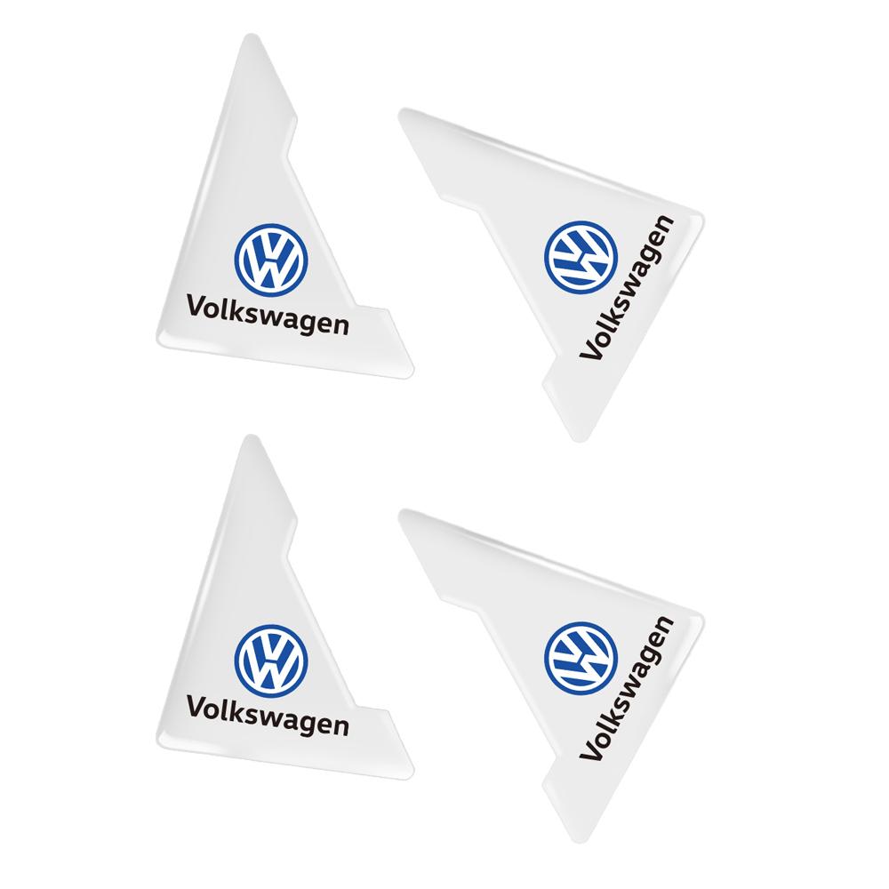 2/4pcs Transparent Door Corner Anti-collision Protector Valve Cap For VW Jetta Golf CC EOS GTI R32 MK4 B6 Volkswagen Accessories zq0