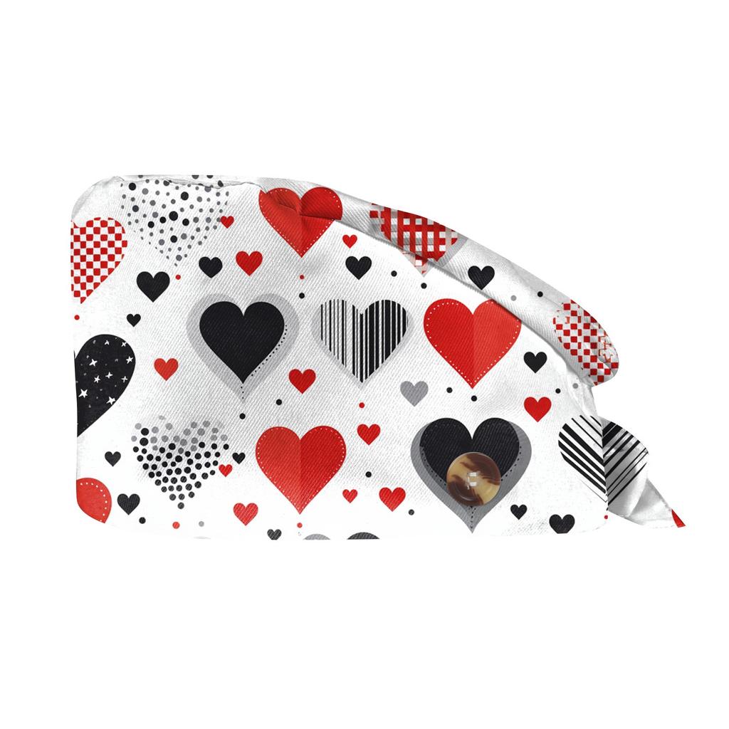 Модная шляпа с принтом ко Дню святого Валентина, повседневная, стираная, кепка-мешок