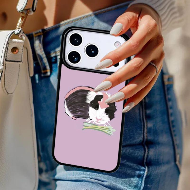 Cartoon Guinea Pig Phone Case For iPhone 17 Air 14 15 13 12 Max Cover For Apple 14 15 16 16e 11 Pro Max Plus Coque