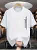 Minimalist Vertical New York City Line Letter Cotton Tshirt Unisex Unisex Simple Short Sleeve Unisex Casual Daily Streetwear Tops