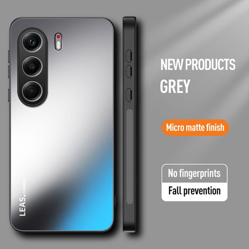 Матовый Чехол-Бампер с Поверхностью под Кожу AG Lens Hard Back Cover Case для Tecno Camon 40 Pro 5G/CM7 / 4G/CM6 / Camon 40 4G/CM5 Мягкий TPU Shell Bumper