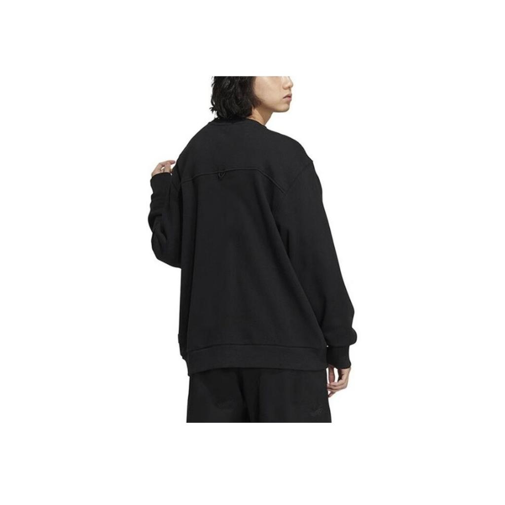 Adidas Свитшот Originals Trefoil Solid Crew Neck для мужчин, черный IC8159