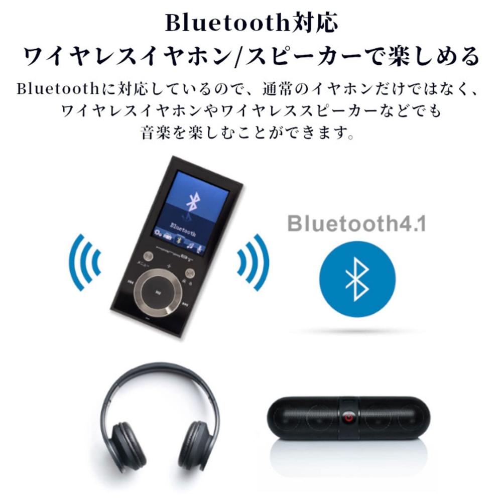 Зеленый дом MP3-плеер 16 ГБ Bluetooth совместимый FM-радио диктофон запись MicroSD совместимая музыка черный GH-KANABTS16-BK