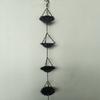 Japanese Style Metal Tulip Rain Chain 7 Cups Hanging Rain Chain for Gutters Flower-shaped Directs Water Rainwater Diverter Chain
